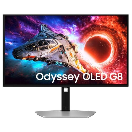 Samsung Odyssey OLED G8 S27HG802SU - G80SH Series - moniteur OLED - jeux - 27" - 3840 x 2160 4K UHD (2160p) @ 240 Hz - 1000 cd/m² - 1500000:1 - DisplayHDR 400 True Black - 0.03 ms - 2xHDMI, DisplayPort, USB-C - argent