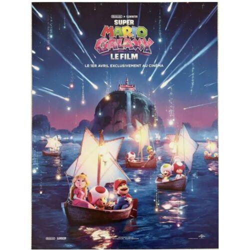 Super Mario Galaxy Le Film (The Super Mario Galaxy Movie) - Véritable Affiche De Cinéma Roulée - Format 40x60 Cm - De Aaron Horvath, Michael Jelenic - Animation - 2026