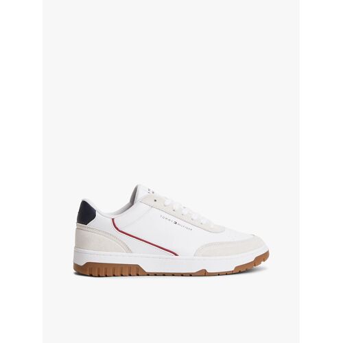 Tommy Hilfiger 8721386434198 Chaussure De Sport À La Mode Homme Blanc Et Rouge - Taille 9 (Ru)