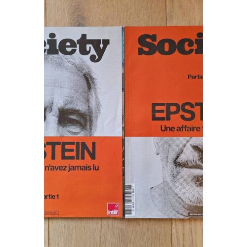 Revue Societyn°280 Et 281 Spécial Epstein