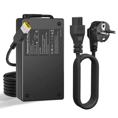 Adaptateur secteur 230 W 20 V 11,5 A, embout fin jaune, compatible Lenovo Legion 5i Gen 9, Slim 5 Gen 9, ThinkBook 16p Gen 4.