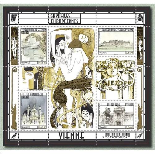France 2014, Très Beau Bloc Feuillet Neuf** Luxe Yvert 4853, Timbres 4853 4854 4855 4856, Capitales Européennes, Vienne - Autriche.