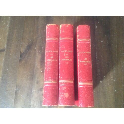 Victor Hugo Les Misérables Oeuvre Complète Intégrale En 3 Volumes Édition Numérotée 797 Sur Papier Vélin Des Papeteries D'Avignon