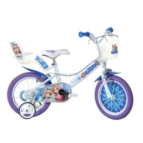 Vélo Enfant 14" - Snow Queen - Modèle Bleu - 4 À 6 Ans - Roues 14 Pouces - Fille