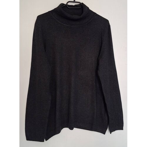 Pull In Extenso Gris À Col Roulé En Viscose