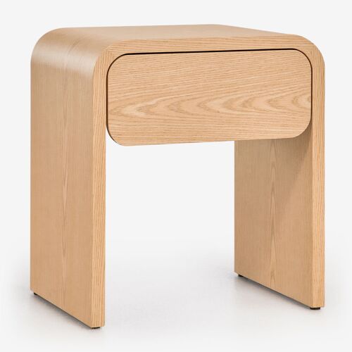 Pack de 2 tables de chevet 45x40 cm en MDF Rosbel Marron Chêne