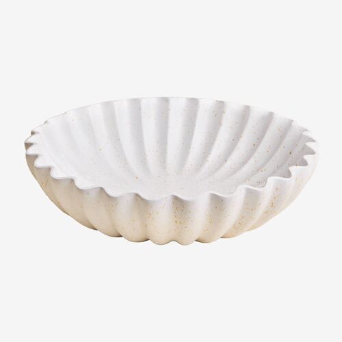Bol décoratif en résine Avelin Blanc Ø35 cm