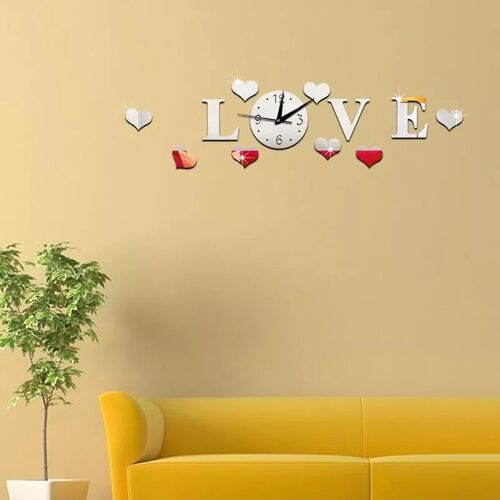 Horloge Acrylique DIY Design Moderne Pour Mur Lisse et Propre Argent YONIS