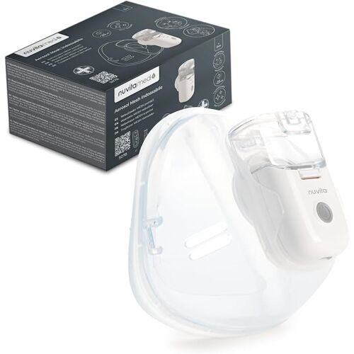 Nuvita 5078 Nébuliseur Mesh Portable - Mains Libres, Léger, Silencieux, Auto-Nettoyant Avec Batterie Rechargeable