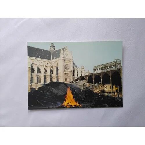 Carte Postale La Fin Des Halles N° 25 - Destruction Du Pavillon Baltard Devant L’Eglise Saint Eustache