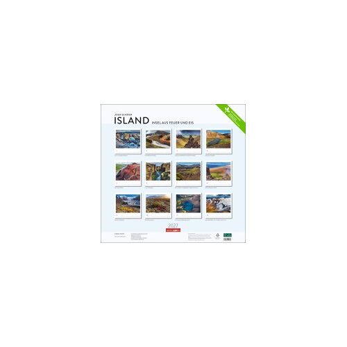 Island Kalender 2027 - Insel Aus Feuer Und Eis