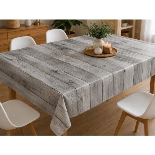 Nappe Toile Cirée Au Mètre Wood Gris