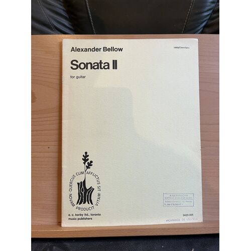 Alexander Bellow Sonata Ii Partition Guitare Éditions Amphion / Kerby