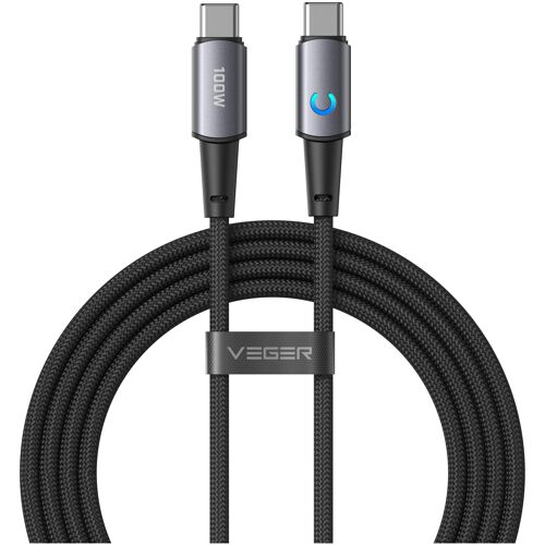 VEGER CC1-ZSD câble USB 1,5 m USB C 100 W Noir