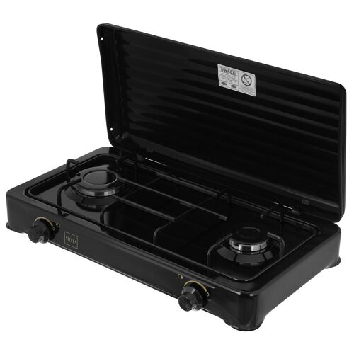 STELLA STKGC-02 Noir Comptoir 61 cm Gaz 2 zones