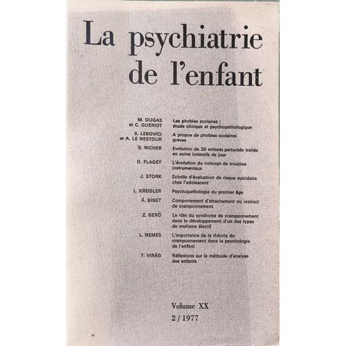 La Psychiatrie De L'enfant