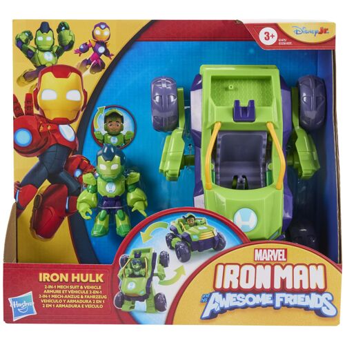 Marvel Iron Man and his Awesome Friends Iron Hulk armure et véhicule 2-en-1