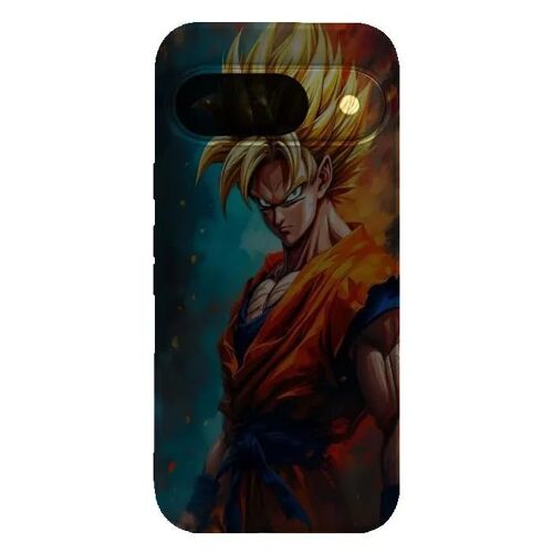 Coque Google Pixel 9 Pro Manga Super Saiyan Infini - Silicone souple noir - Fabriquée en France
