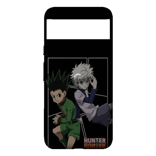 Coque Google Pixel 8 Manga Gon et Killua Hxh - Silicone souple noir - Fabriquée en France