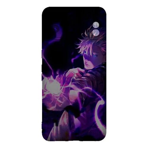 Coque Google Pixel 8 Pro Manga Gojo Satoru Fond Noir - Silicone souple noir - Fabriquée en France