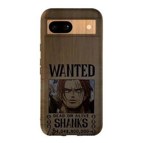 Coque Google Pixel 8a Manga One Piece Prime de Shanks - Silicone souple noir - Fabriquée en France
