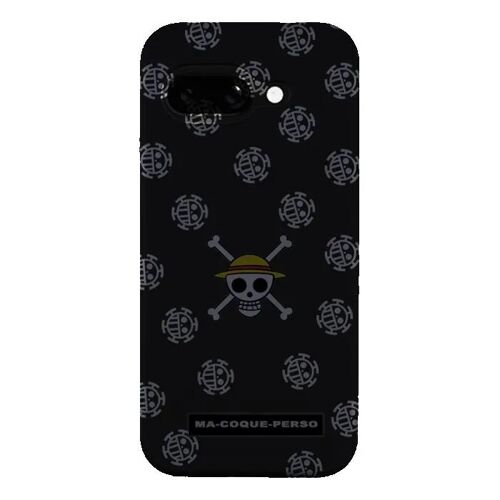 Coque Google Pixel 9a Manga One Piece Killer Logo - Silicone souple noir - Fabriquée en France