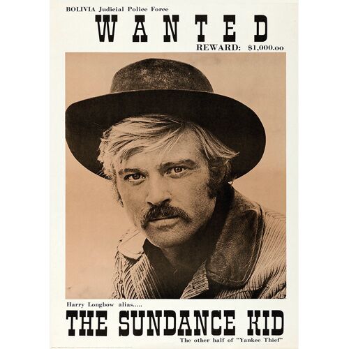 Butch Cassidy Et Le Kid (Butch Cassidy And The Sundance Kid) - Affiche Américaine Roulée - Format 50x70 Cm - De George Roy Hill Avec Paul Newman, Robert Redford, Katharine Ross - 1969 Réedition