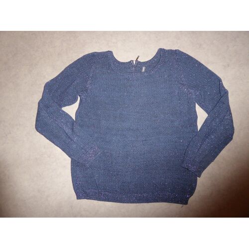 Pull Bleu Lurex Et Zip Dos Naf Naf - Taille L