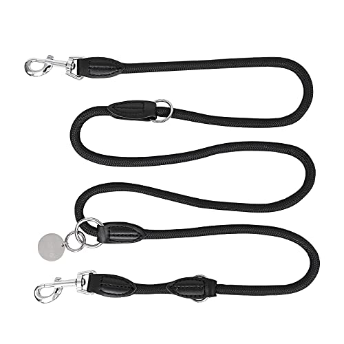 Laisse De Chien Réglable Laisse Réglable Laisse Multifonctionnelle Laisse Double Laisse De Chien Freestyle Laisse Bandouli Re Laisse De Couplage Noir